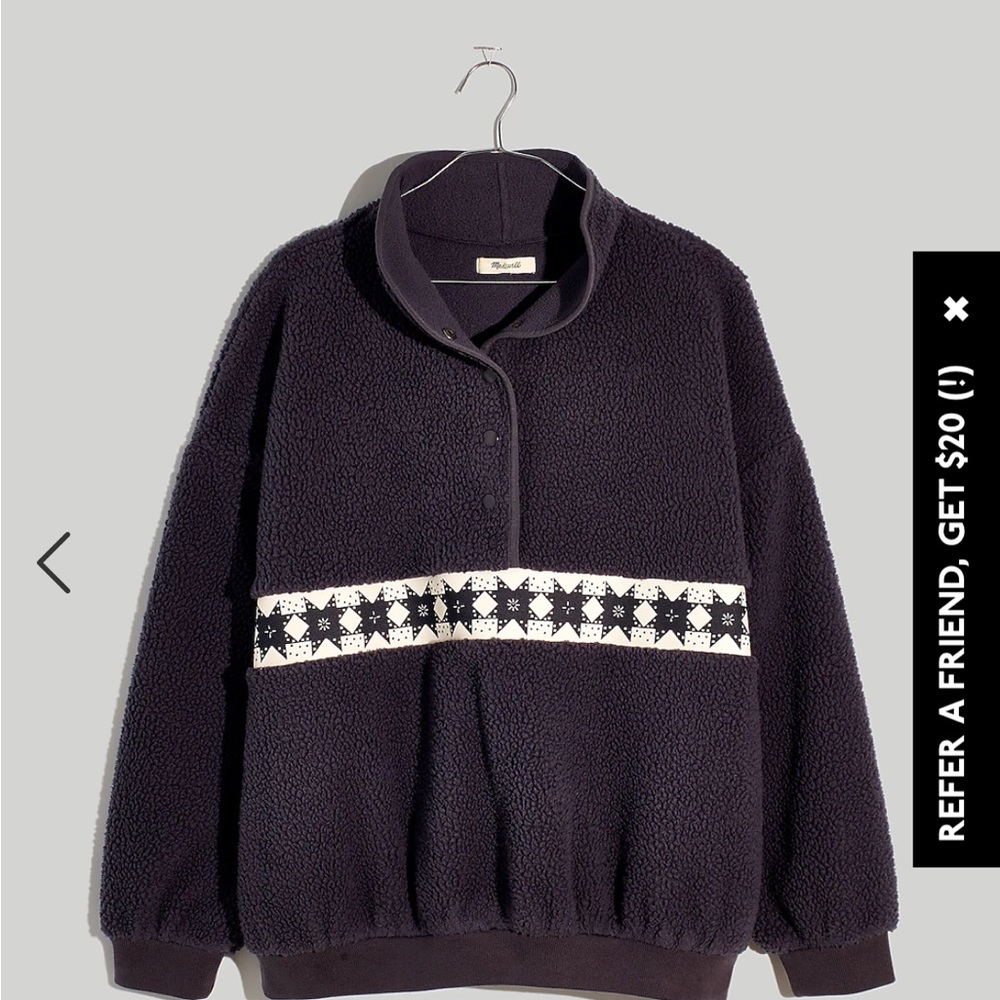 Madewell Re\sourced Sherpa Popover Top